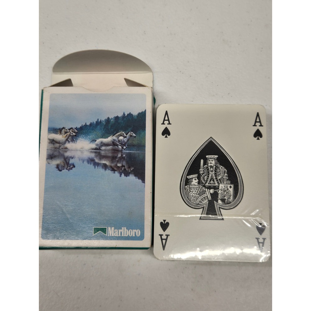 Vintage Marlboro Playing Cards Wild Horses Sealed Deck Tobacco Memorabilia